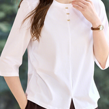 Casual Bow Three-Quarter Sleeve T-Shirt - liwisi