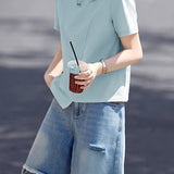 Commute Asymmetric Patchwork T-Shirt - liwisi
