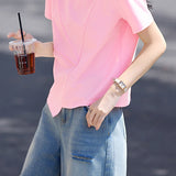 Commute Asymmetric Patchwork T-Shirt - liwisi