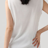 Casual Waffle Fake Two-Piece Knitted Vest - liwisi