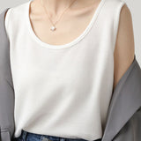 Casual Waffle Fake Two-Piece Knitted Vest - liwisi