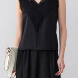 Elegant Lace V-Neck Sleeveless Vest - liwisi
