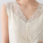 Elegant Lace V-Neck Sleeveless Vest - liwisi