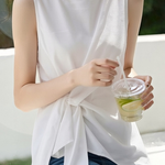 Casual Knot Tie Sleeveless Vest - liwisi