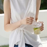 Casual Knot Tie Sleeveless Vest - liwisi