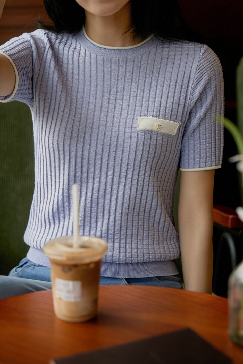 Casual Waffle Knit Color-Block Sweater - liwisi