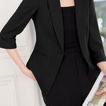 Casual Thin Seven-Point Sleeve Blazer - liwisi
