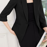 Casual Thin Seven-Point Sleeve Blazer - liwisi