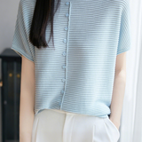 Casual Simple Striped Texture Knit Sweater - liwisi