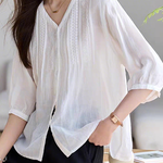 Casual Embroidered Loose Shirt - liwisi
