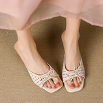 Casual Woven Hollow Sandals - liwisi