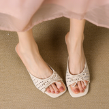 Casual Woven Hollow Sandals - liwisi