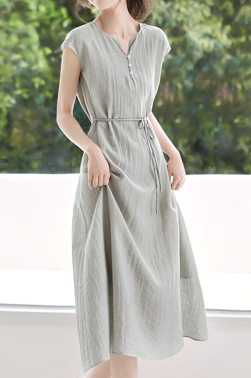 Casual Lace-Up A-Line Dress - liwisi