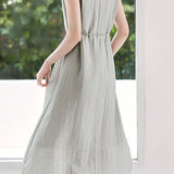 Casual Lace-Up A-Line Dress - liwisi