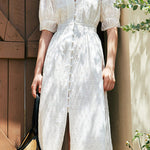 Elegant Hollow-Work Embroidered Dress - liwisi