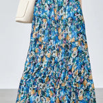 Elegant Floral Pleated Skirt (Midi) - liwisi