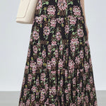Elegant Floral Pleated Skirt (Midi) - liwisi