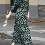 Elegant Floral Wrap Dress - liwisi