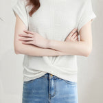 Casual Solid Color Crew Neck Knit Sweater - liwisi