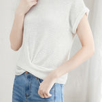 Casual Solid Color Crew Neck Knit Sweater - liwisi