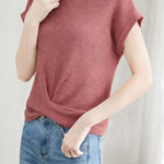 Casual Solid Color Crew Neck Knit Sweater - liwisi