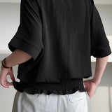 Casual Solid Color V-Neck T-Shirt - liwisi