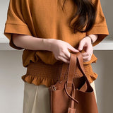 Casual Solid Color V-Neck T-Shirt - liwisi