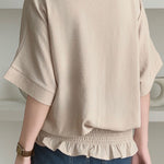 Casual Solid Color V-Neck T-Shirt - liwisi