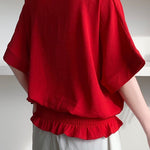 Casual Solid Color V-Neck T-Shirt - liwisi