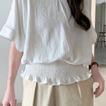 Casual Solid Color V-Neck T-Shirt - liwisi