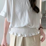 Casual Solid Color V-Neck T-Shirt - liwisi