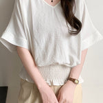 Casual Solid Color V-Neck T-Shirt - liwisi