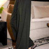Casual Textured Drawstring Wide-Leg Pants - liwisi