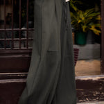 Casual Textured Drawstring Wide-Leg Pants - liwisi