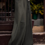 Casual Textured Drawstring Wide-Leg Pants - liwisi
