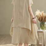 Casual Double Layer Hem Dress - liwisi