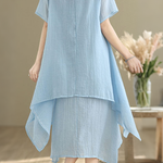 Casual Double Layer Hem Dress - liwisi