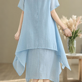 Casual Double Layer Hem Dress - liwisi