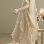 Casual Double Layer Hem Dress - liwisi