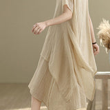 Casual Double Layer Hem Dress - liwisi