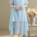 Casual Double Layer Hem Dress - liwisi