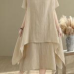 Casual Double Layer Hem Dress - liwisi