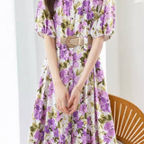 Casual Belted Printed Dress - liwisi