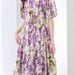 Casual Belted Printed Dress - liwisi