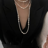 Elegant Three-Layer Pearl Necklace - liwisi