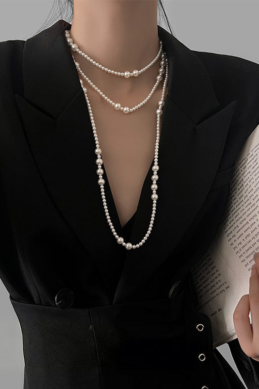 Elegant Three-Layer Pearl Necklace - liwisi