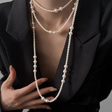 Elegant Three-Layer Pearl Necklace - liwisi