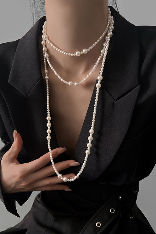 Elegant Three-Layer Pearl Necklace - liwisi