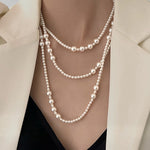 Elegant Three-Layer Pearl Necklace - liwisi