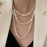 Elegant Three-Layer Pearl Necklace - liwisi